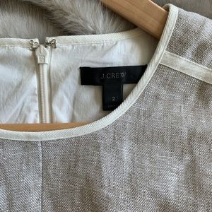 Jcrew linen peplum dress size 2